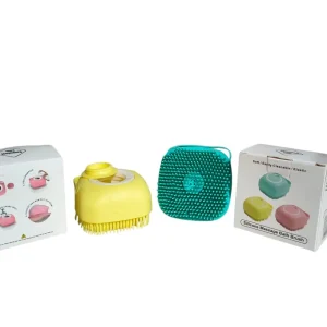 Escova de banho em silicone para massagem