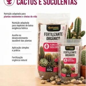 Adubo orgânico - Entomos Garden - cactos e suculentas